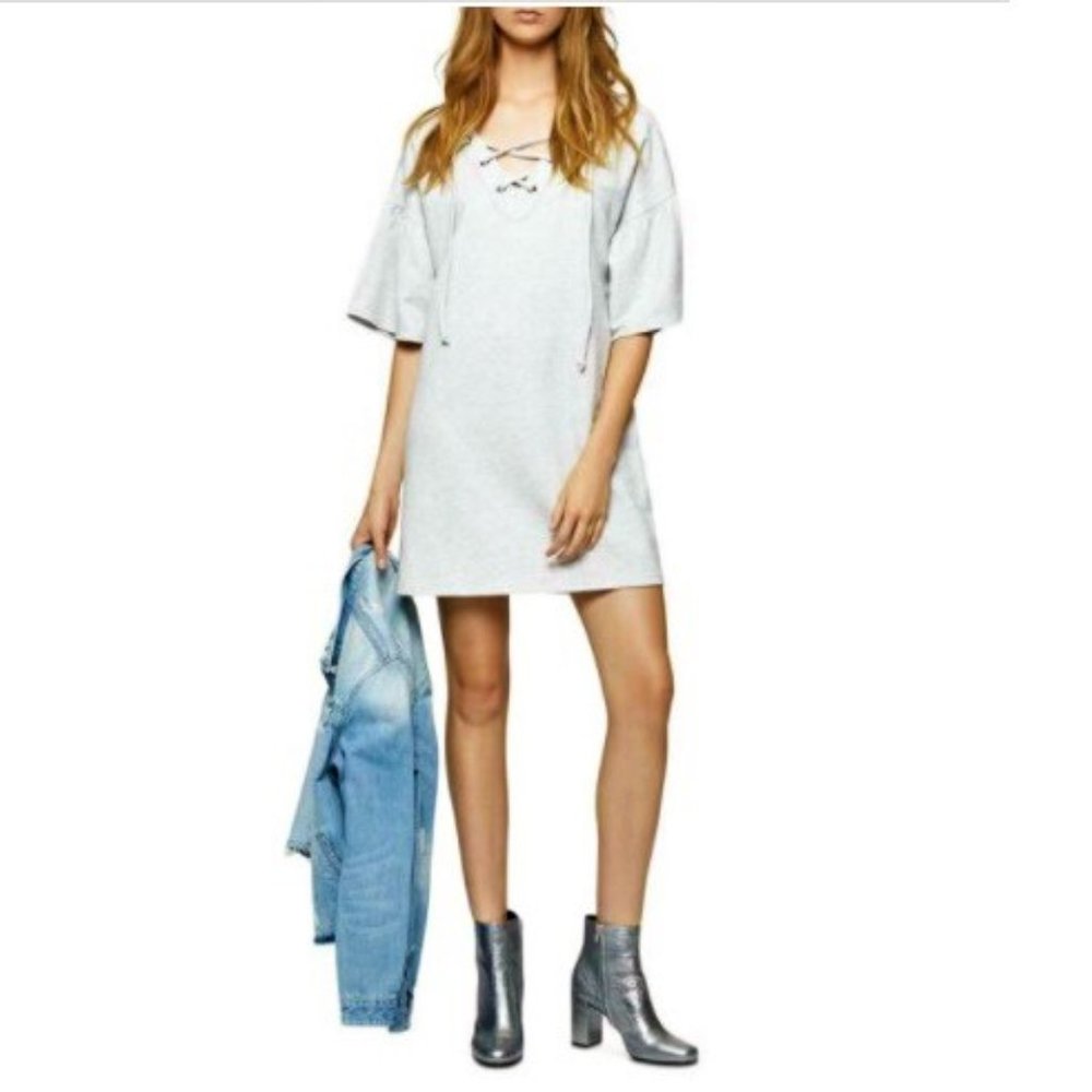 Sanctuary heather gray mini sweatshirt dress M